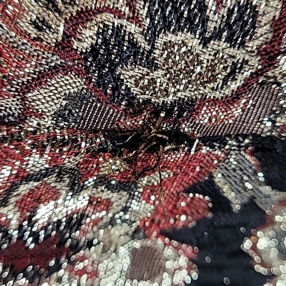 Vintage 80s Edwardian Victorian Goth Dress Size 6 Steam Punk Velvet Cosplay Gold - Picture 14 of 16